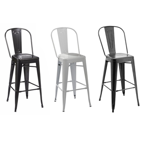 New Tolix High Back Dining Stools, Steel desk chair, dining set, high gaming chair, Bedroom Furniture