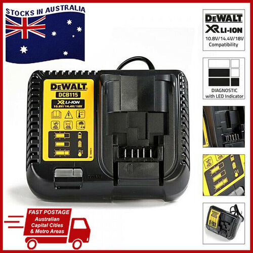 DeWalt DCB115-GB XR Multi Voltage Li-Ion Battery Charger 4.0A 10.8V, 14.4V & 18V